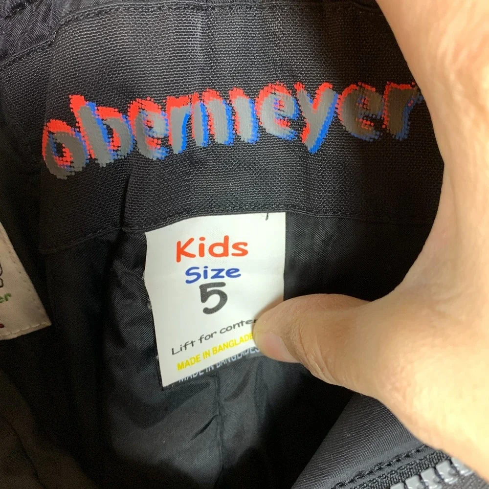Obermeyer Snow Bib Overall Kids 5 I-Grow Gray Insulated Waterproof Ski Snowboard